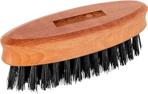 REMOS Cepillo para Barbas con Cerdas de Jabalí de Madera de Peral Local  