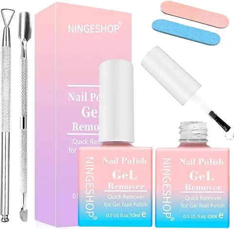 Removedor de Esmalte en Toallita Semipermanente de Uñas (2 Pack), Quita Esmalte Magico, Elimina Fácil y Rápidamente el Esmalte de Uñas en 3-5 Minutos, No Daña las Uñas  