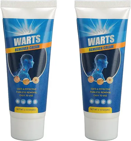 Removedor de Verrugas, 2PCS 60g Crema Removedora de Verrugas Suavizante de la Piel Pomada para Eliminar Verrugas Plantares para Cara Manos Pies Eliminación de Verrugas Productos  
