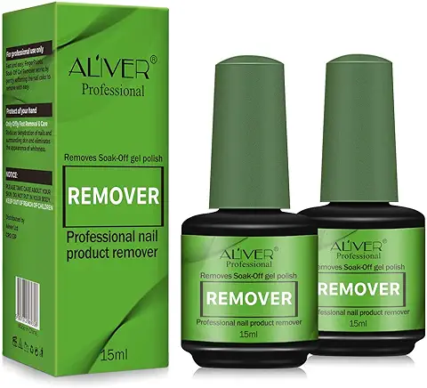 Removedor Esmalte Permanente, Gel Nail Polish Remover, Quitar Uñas Semipermanentes, Quita El Esmalte Uv Fácil Y Rápidamente, Hace Uñas Más Limpias Y Brillantes, y No Lastima, 2pcs  