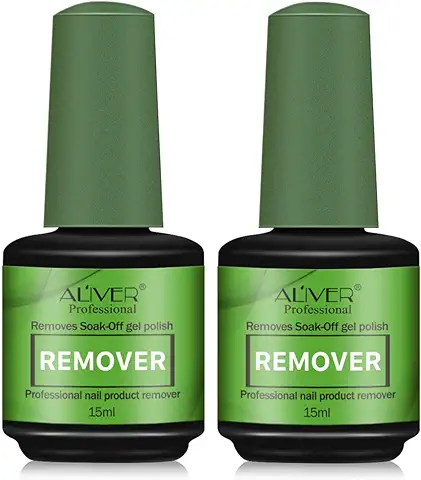 Removedor Quita Esmalte Permanente Semipermanentes Para Uñas, Nail Polish Remover Para Quitar El Esmalte De Uñas Rápido Y Fácil, Quitar Suavemente Sin Lastimar, 2 Pcs (Green 2 pcs)  