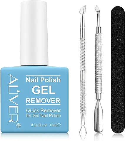 Removedor Quita Esmalte Semipermanente para Uñas, Nail Remover Quitaesmalte para Quitar el Esmalte de Uñas Rápido y Fácil,quitar sin Lastimar,con Lima de Uñas y Empuja Cutículas y Rascador de Esmalte  