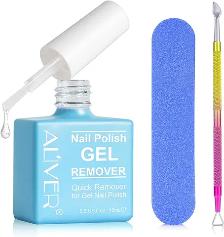 Removedor Quita Esmalte Semipermanente para Uñas, Nail Remover Quitaesmalte para Quitar el Esmalte de Uñas Rápido Y Fácil,quitar Suavemente sin Lastimar,con Lima de Uñas y Rascador de Esmalte  