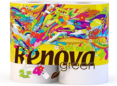 Renova Green, Papel de Cocina Reciclable XXL, 2 Rollos  