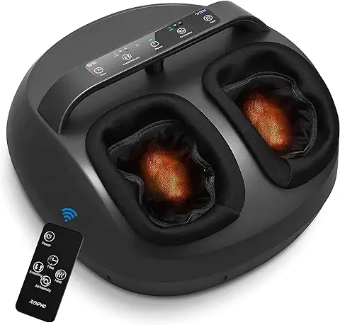 RENPHO Masajeador de pies con Técnica de Amasamiento Shiatsu, Función de Calor Envolvente y Múltiples Opciones de Configuración, Hasta la Talla 46-negro  