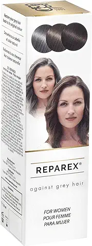 Reparex Contra Canas - Tratamiento de las Raíces y el Cabello de Color gris Natural para Mujeres - Mejor que el Champú o Tinte de pelo - No más Colorantes de pelo Blanco - 125ml  