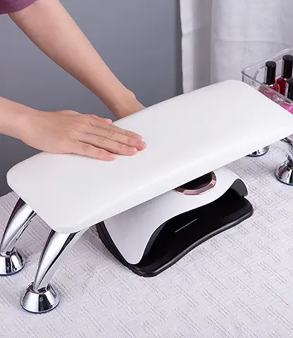 Reposamanos para Uñas, Cojines para Reposabrazos, Reposabrazos de Manicura Blancos, Extraíbles, Adecuados para Hacer Manicura  