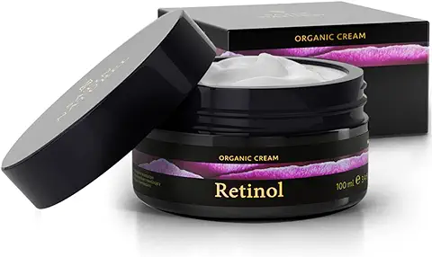 Retinol puro para la cara - Crema Hidratante Facial Mujer - Cara y Contorno de Ojos JOVEN Y RADIANTE – Antimanchas y Antiarrugas - Crema Antiarrugas Mujer - Vitamina A Noche - Satin Naturel  