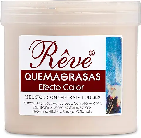 REVE Quemagrasas Efecto Calor - Gel de Crema Reafirmante Adelgazante Anticelulítica Potente Reductora de Abdomen, Caderas y Glúteos para Hombre y Mujer de 500 ml.  