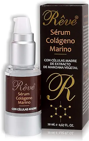 REVE Sérum Colágeno Marino - Sérum Facial Con Células Madre - Hombre Y Mujer, Día Y Noche - Cosmética Natural Sin Parabenes Para Todo Tipo De Pieles, 20 Mililitro  