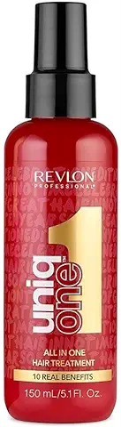 Revlon Professional UniqOne Protector Térmico Cabello, Acondicionador Pelo, Tratamiento Hidratante para el Pelo en Spray sin Aclarado, Fragancia Celebration 150 ml  