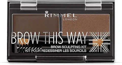 Rimmel London Brown This way Kit Esculpidor de Cejas, Tono 003 Dark Brown - 1.1 gr  