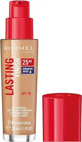 Rimmel London Lasting Finish Foundation 25H, Base de Maquillaje Tono 210 - 30ml  