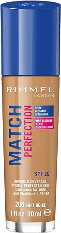 Rimmel London Match Perfection Foundation Base de Maquillaje Tono 200 - 30 ml  
