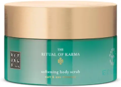 RITUALS Body Scrub The Ritual of Karma – Exfoliante Corporal con flor de Loto, té Blanco, sal y Minerales Marinos – 94% de Ingredientes de Origen Natural – 300 g  