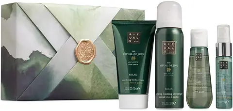RITUALS Cofre Regalo The Ritual of Jing, M - Set de Baño con 4 Productos para el Cuidado de la piel con flor de loto Sagrado y Jujube - Propiedades Relajantes y Calmantes  
