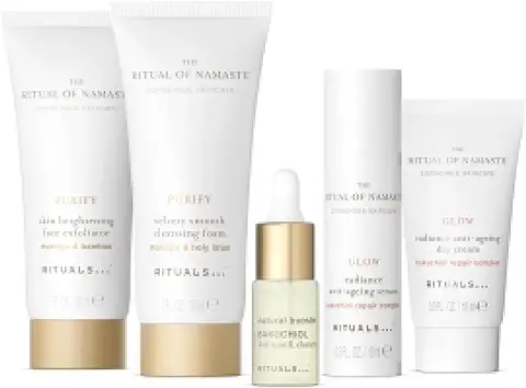 RITUALS The Ritual of Namaste – Set de Regalo con 5 Productos para el Cuidado Facial con Bakuchiol y ácido Hialurónico – Ingredientes Naturales con Propiedades Antiedad  