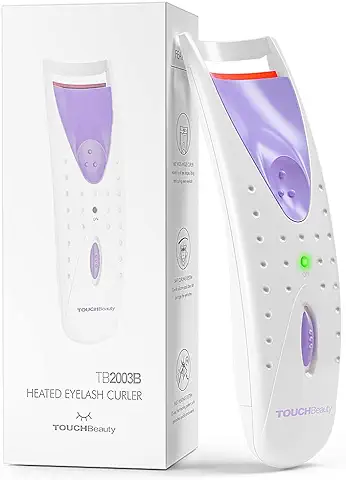 Rizador de Pestañas Electrico, TOUCHBeauty Rizador de Pestañas Termico, Rizador de Pestañas con Calefacción, Calentamiento Rápido – Rizador de ojos Maquillaje AG-2003B(Morado)  