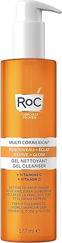 RoC - Multi Correxion Revive + Glow Gel de Limpieza con Vitamina C - Limpiador Facial Vigorizante - Realza la Luminosidad de la Piel - 177 ml  