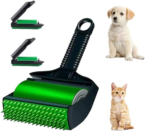 Rodillo Quita Pelos Mascota Lavable,Removedor de Pelusa Gato y Perro,Limpia Pelos Mascotas, para Alfombras, Ropa y Sofá Rodillo Pelo Mascotas  