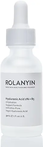 ROLANYIN Ácido Hialurónico 2% + B5 30 ml 1 Fl Oz A Hydration Support Formula with Ultra-Pure Vegan Hyaluronic Acid and Vitamina B5  