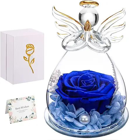 Rosa Eterna,Regalo de Día de la Madre Rosaa Eterna Regalos para Mujeres Abuela Mamá Chicas, Regalos para Mama, Angeles Figuras para el Hogar Navidad, Regalos de Cumpleaños para Mujeres Día de la Madre  