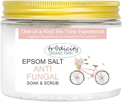 Sales de Baño Cuidado de Pies (Hongos). Disfruta de una Experiencia Única con Sales de Magnesio (Epsom) & Aceites Esenciales. Experiencia Superior. Sales SPA - Sales Antihongos - 500g  