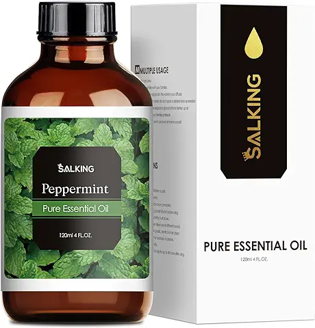 SALKING Aceite Esencial de Menta 120ml, 100% Puro Aceites Esenciales para Humidificador Difusor, Aceites Esenciales Naturales Aceite Perfumado, Regalos Originales para Mujer  