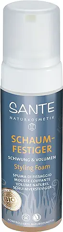 Sante Naturkosmetik Espuma Fijadora, Espuma de Peinado, Impulso y Volumen, Cuidado Notable, Ideal para Secar, Extractos Ecológicos, 150 ml  