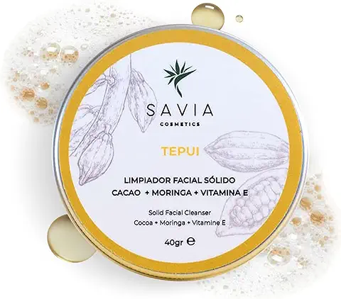 Savia Cosmetics- Limpiador Facial Sólido, Desmaquilla, Limpia y Nutre, Limpiador Facial piel Grasa, Exfoliante Facial, Jabón Facial, Jabon Neutro, Limpiador Facial Hombre y Mujer  