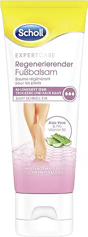 Scholl Expertcare - Bálsamo Regenerador para pies - para Pieles muy Secas y ásperas - con aloe vera y Provitamina B5 - Compatibilidad Cutánea Dermatológicamente Probada, 75 ml  