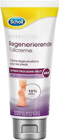 Scholl Expertcare Crema de pies Regeneradora Intensiva con 10% de Urea, para Pieles muy Secas y Agrietadas, con urea y Provitamina B5, Tolerancia Cutánea Dermatológicamente Probada, 75 ml  