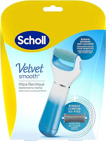 Scholl Velvet Smooth with Marine Minerals - Aparato de Pedicura Eléctrico, Elimina las Callosidades, Color Azul (versión Alemana)  