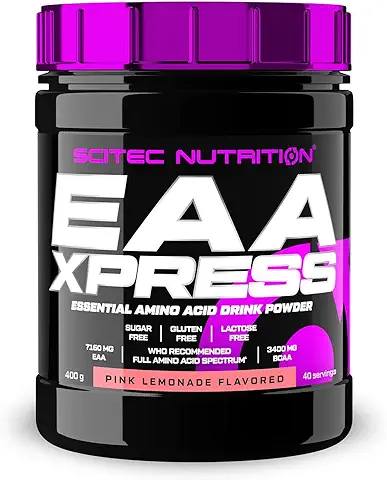 Scitec Nutrition EAA Xpress, Complemento Alimenticio en Polvo con Sabor para Preparar Bebida a base de Aminoacidos Esenciales con Edulcorantes, 400 g, Pink Lemonade  