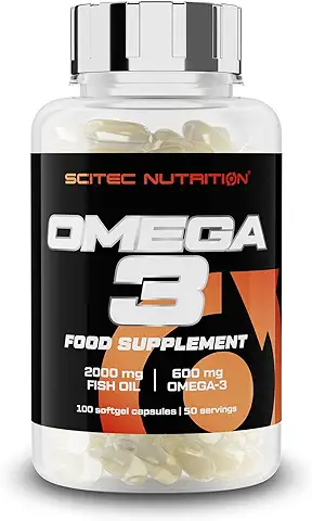 Scitec Nutrition Omega 3, Complemento alimenticio, EPA, DHA, de aceite de pescado, 100 cápsulas blandas