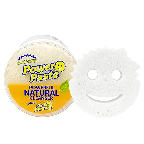 Scrub Daddy PowerPaste Kit de Limpieza - Limpiador Natural + Dye Free Scrub Mommy 1 Unidad  