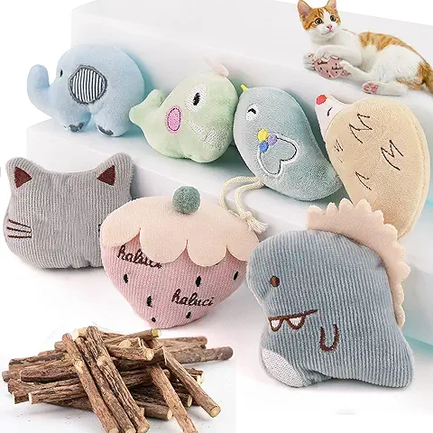 SeaMorn Juguetes para Gatos,Hierba Gatera para Gatos,Palitos de Hierba Gatera,Matatabi Catnip, Palitos para Masticar Gato Juguete  