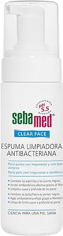 Sebamed - Clear face Espuma Limpiadora Antibacteriana, Combate Granos, Puntos Negros e Impurezas de la Piel, Limpieza Intensiva y Antibacteriana, 150ml  