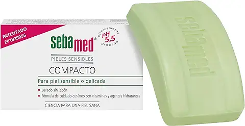 SEBAMED - Compacto Pastilla De Jabón Sólido Para Una Limpieza Suave Y Profunda, Para Pieles Sensibles, Sin Agentes Alcalinos, Multicolor, 100 Gramo  