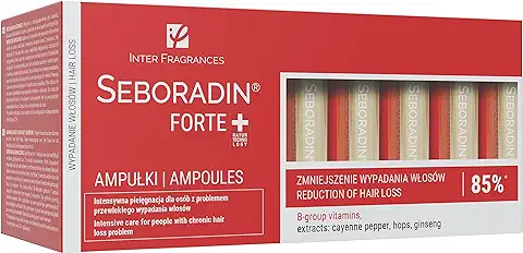 Seboradin Forte Sérum Anticaída del Cabello, Suero Para el Crecimiento del Cabello, Tratamiento Para el Debilitamiento y la Pérdida de Cabello Crónica, con Extractos Naturales, Vitaminas,(14 x 5,5ml)  