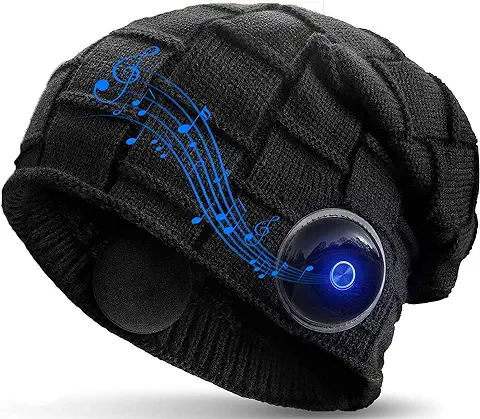 Seenlast Gorro Bluetooth, Regalos Originales para Hombres Mujeres, Ideas Regalo Hombre Papa Gorro de Invierno con Música y Auriculares Inalámbricos Estéreo HD para Novio Navidad  