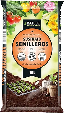 Semillas Batlle Sustrato Semilleros 10 l, Color Tierra