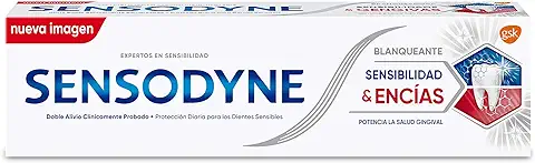 Sensodyne Sensibilidad y Encías, Pasta de Dientes Blanqueante, Alivio para Dientes Sensibles y Mejora de la Salud de las Encías, 75 ml