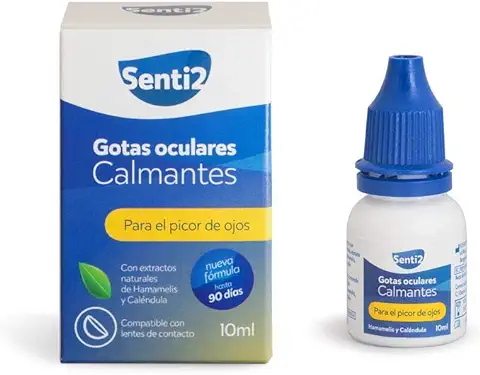 Senti2 Gotas Calmantes con Extractos Naturales de Hamamelis y Caléndula para el Picor de ojos - 10ml  
