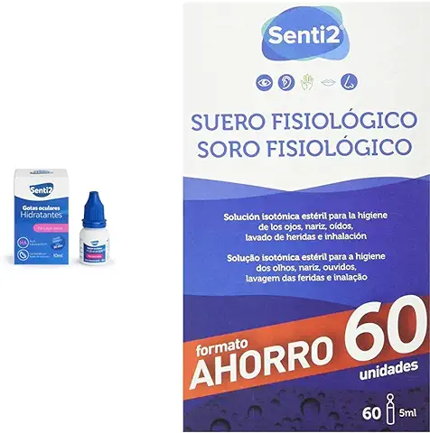 Senti2 Gotas Hidratantes para ojos Secos 10 ml (GOT 002) +, Suero Fisiológico 60 Monodosis  