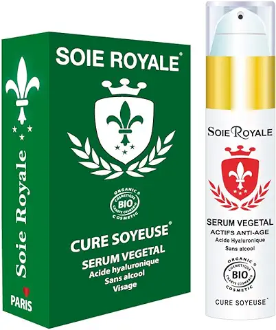 Serum Acido Hialuronico Orgánico 50 ml Regenerador Celular Antiedad Antiarrugas Hidratante, Proteínas de seda para piel Cuello y Escote de Soie Royale Cura Sedosa Certificado Ecocert  
