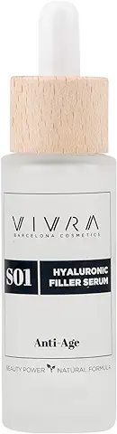 Serum Acido Hialuronico piel 30ml, gel Facial Hidratante, Antiedad, Antiarrugas - Serum Facial - Glicerina Liquida - ácido Hialurónico puro - Maquillaje Mujer - skin care - Vivra Barcelona  