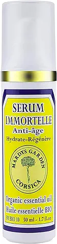 Serum Facial Natural ANTIEDAD 50ml. Suero Orgánico Rostro y Cuello para Hombres y Mujeres. Rico en Aceites Esenciales ORGÁNICO de Helicriso Italiano (Helichrysum Italicum, Siempreviva Amarilla)  