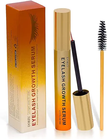 Serum Pestañas 5ml, Crece Pestañas y Cejas, Serum Para Crecimiento de Pestañas Fuertes, Densas y Volumin, Natural  