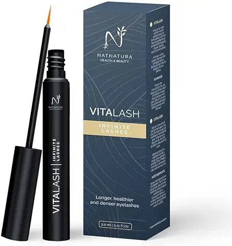 SERUM PESTAÑAS VITALASH. Serum para el Crecimiento de Pestañas y Cejas con Aceite de Ricino. Fortalecedor y Alargador de Pestañas para unos Resultados Visibles. Ingredientes Naturales.  